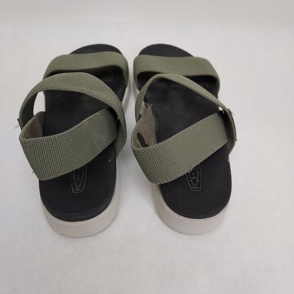 KEEN Elle Backstrap Sandal Women's 7.5 Green Gray Platform Wedge Stretch Straps - Picture 5 of 13